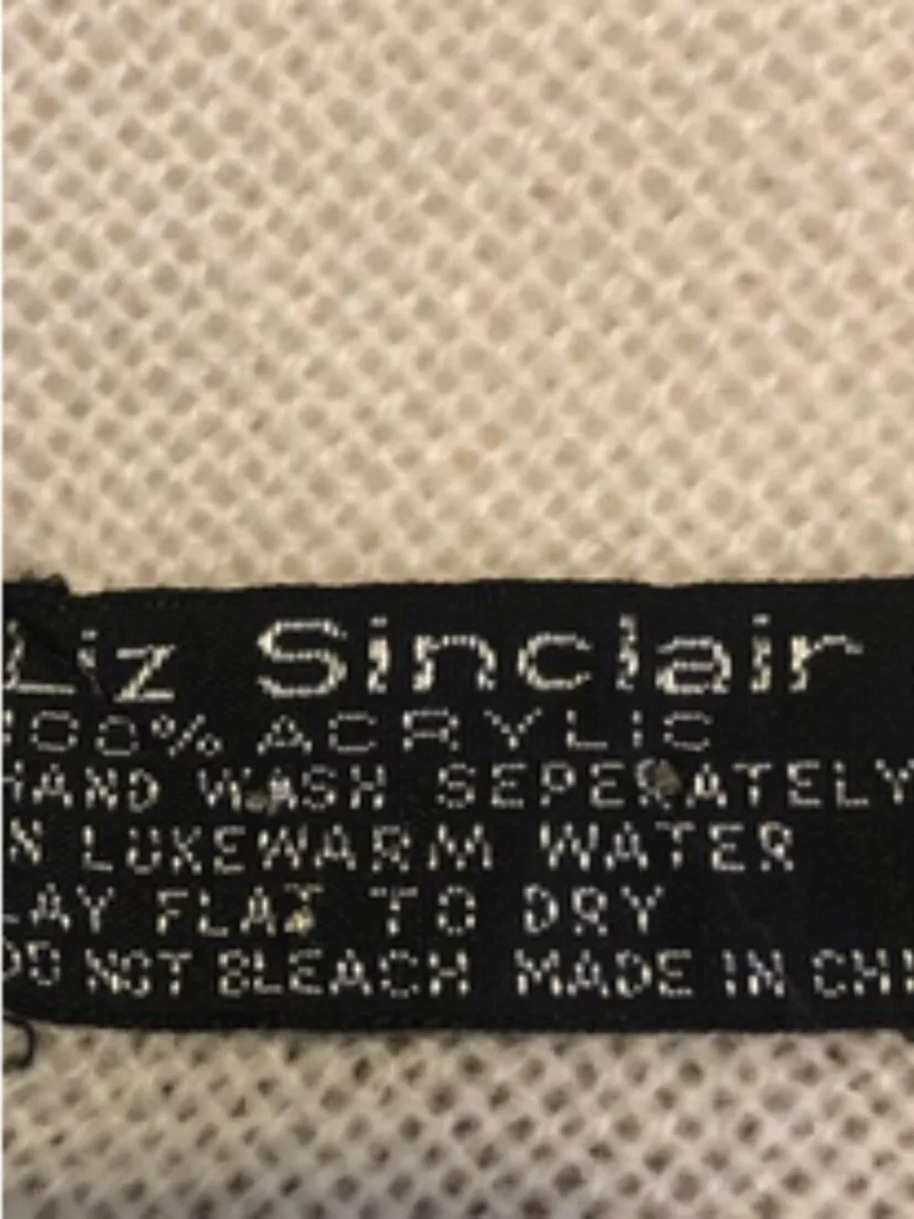 Vintage Liz Sinclair Plaid Square Wrap Shawl Fringe 52 x 52 Blanket Scarf